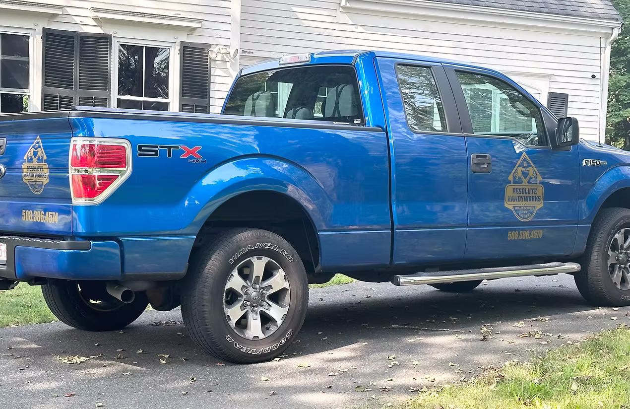 Professional handyman work in progress